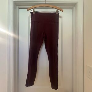 Athleta Deep Burgundy Shakti Mesh Tights